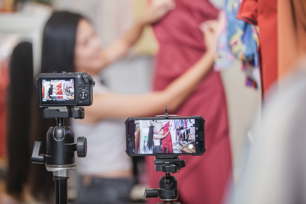 Chinese girl livestreaming